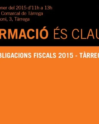 Formació sobre obligacions fiscals a Tàrrega