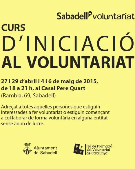 Curs d'Iniciació al Voluntariat