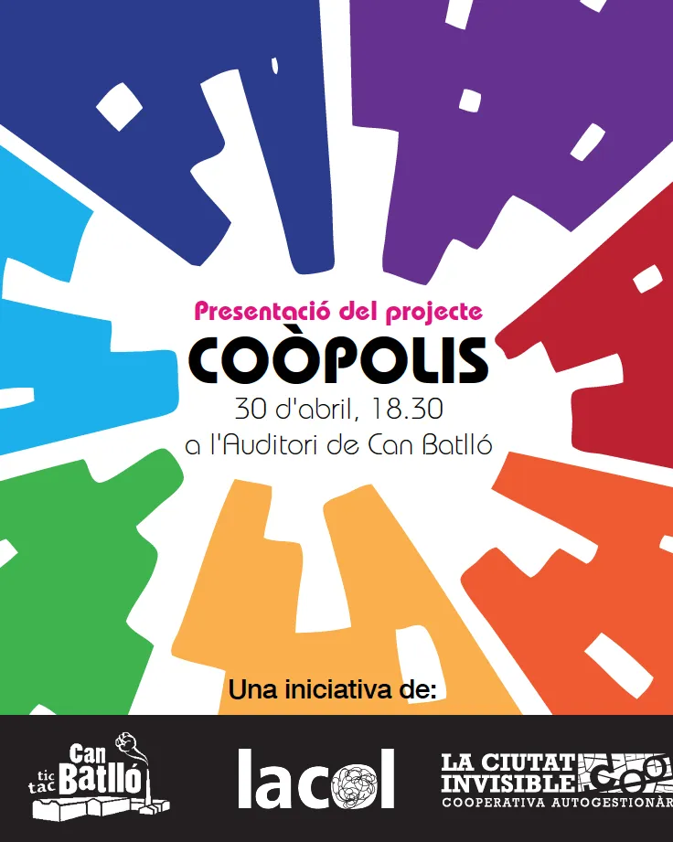 Cartell de la presentació del projecte Coòpolis