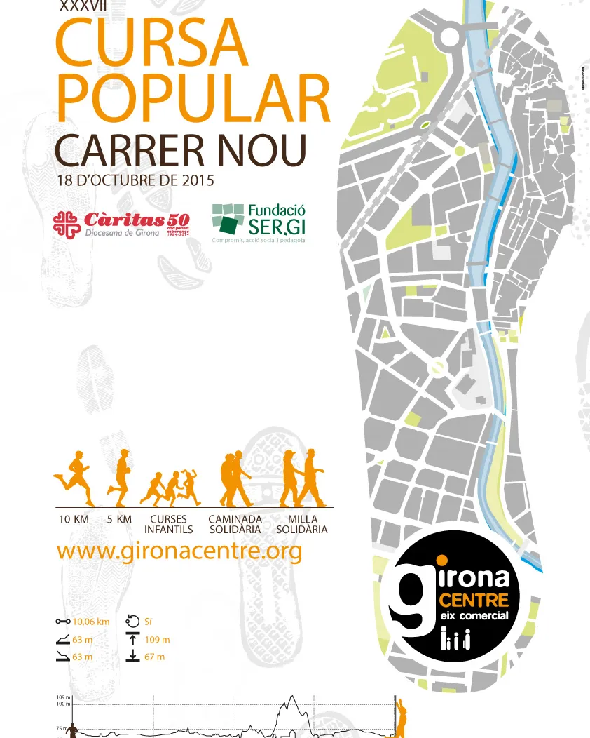 Cartell de la 37a edició de la Cursa Popular Carrer Nou