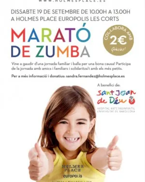 Imatge cartell Marató de Zumba. Font: web Hospital Amic