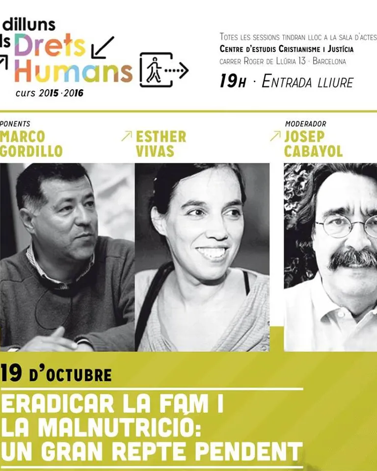 Conferència "Eradicar la fam i la malnutrició: un gran repte pendent"
