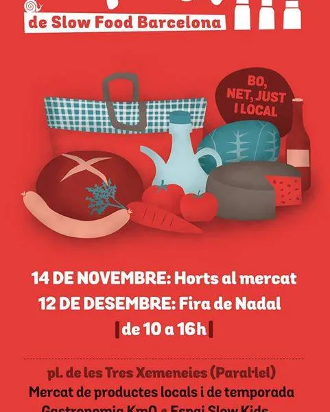 Slow food celebra el mercat de la Terra el dia 12 de desembre a Barcelona (imatge:slowfoodbcn.cat)