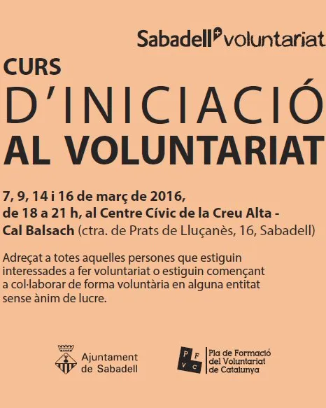 Curs d'iniciació al voluntariatT