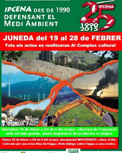 La mostra sobre els 25 anys de l'entitat ambiental Ipcena s'inaugura a Juneda el 19 de febrer (imatge: labanquetadejuneda.wordpress.com) 