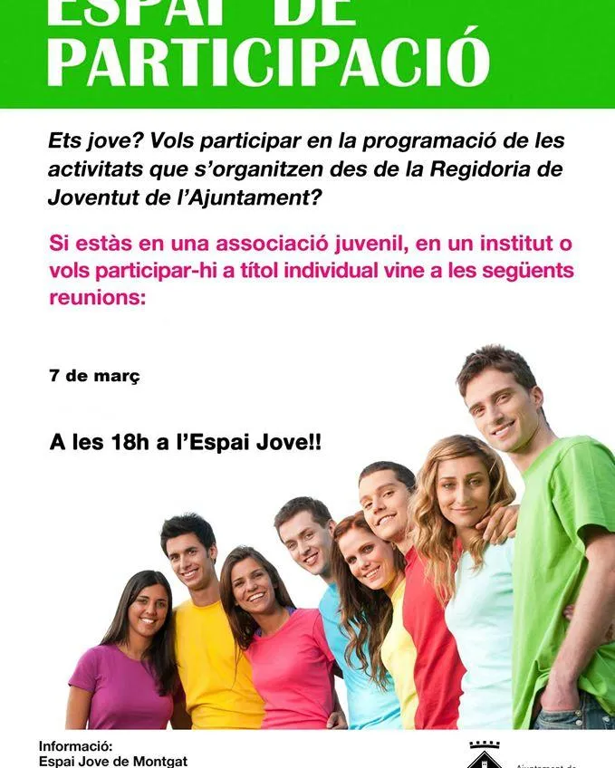 Cartell presentació de l'acte. Font: web Espai Jove Montgat