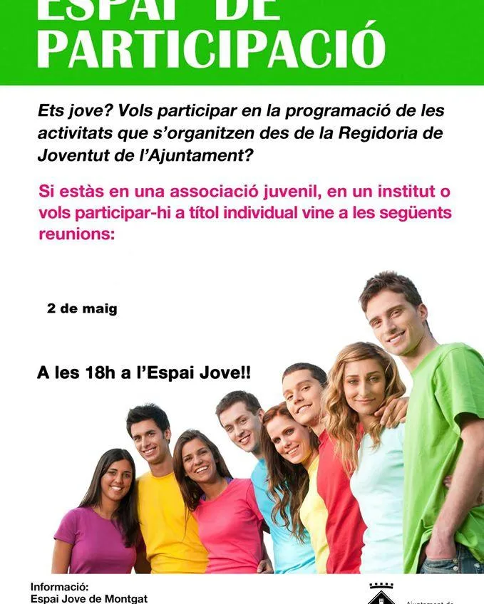 Imatge de la convocatòria. Font: web espai jove de Montgat