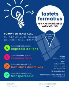 Tastets formatius per a responsables d'entitats