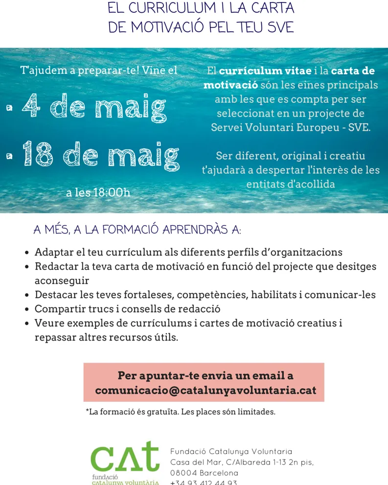 CV i carta de motivació pel SVE!