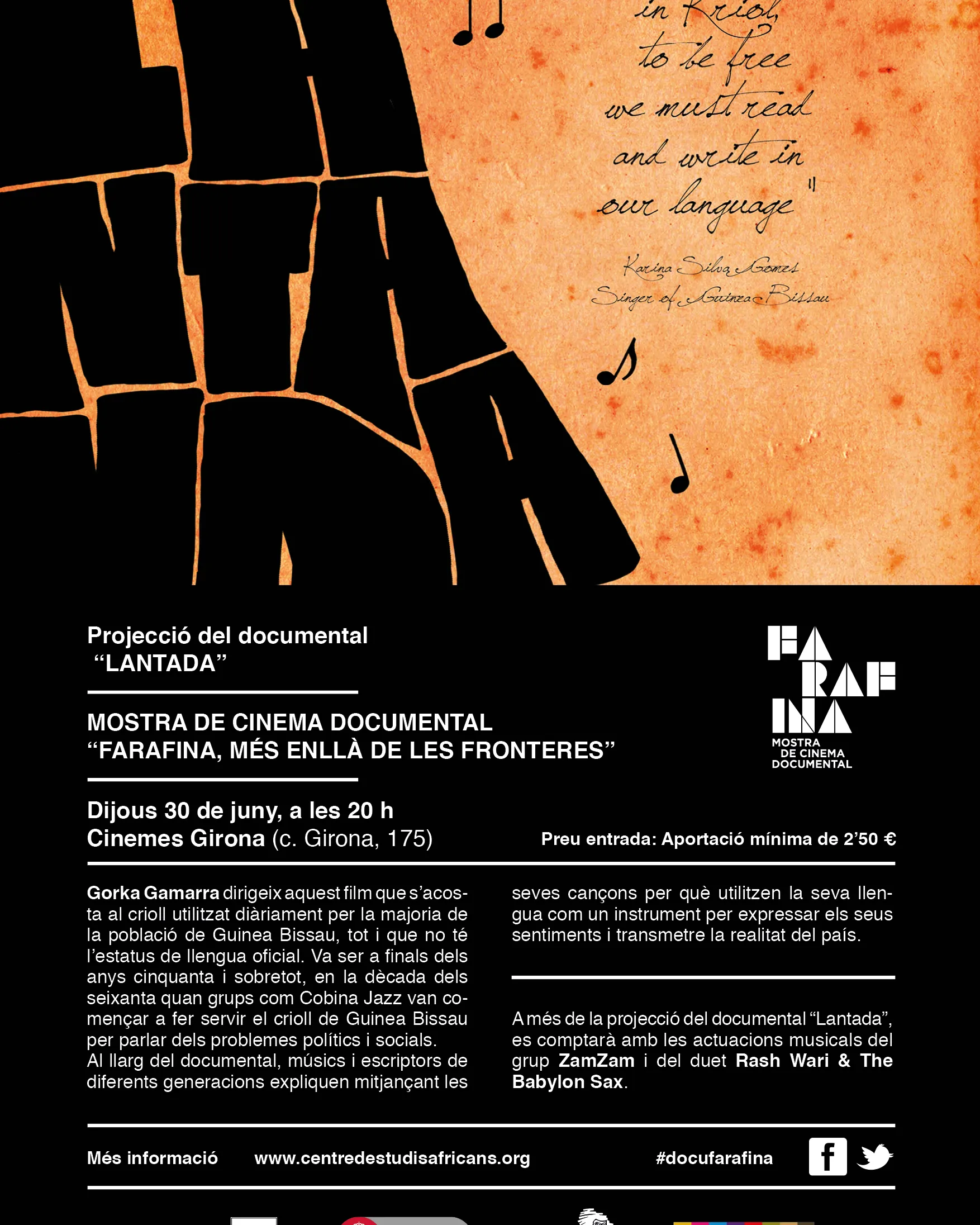 Quarta Sessió de la Mostra de Cinema Documental “Farafina 2016”