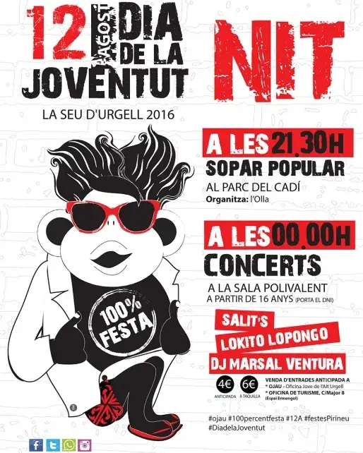 Cartell concerts nit jove Seu d'Urgell