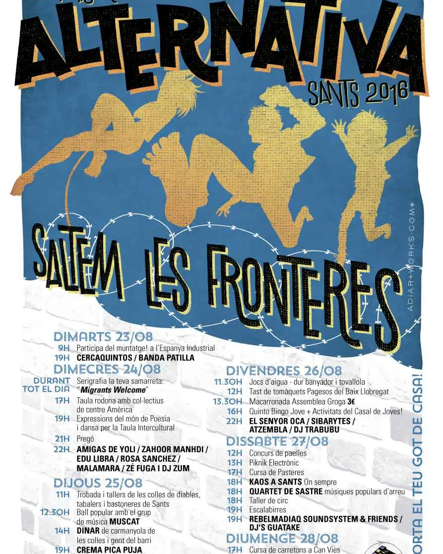 Cartell de la Festa Major Alternativa de Sants / Font: Festa Major Alternativa de Sants