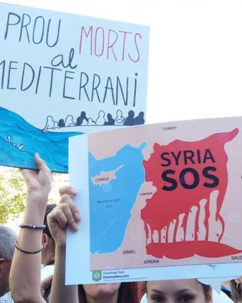 Imatge de la conferència. Font: Barcelona Ciutat Refugi