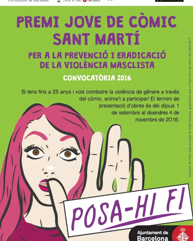 II Premi Jove de Còmic Sant Martí per a la prevenció i eradicació de la violència masclista