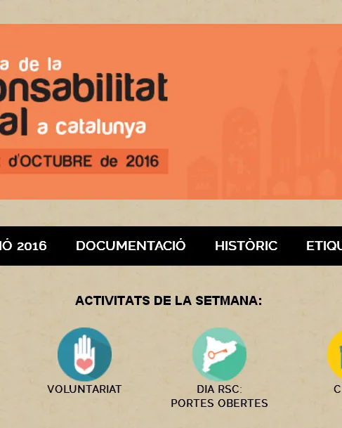 La setena Setmana de la Responsabilitat Social tindrà lloc del 19 al 22 d'octubre del 2016. Font: ingeniería Social