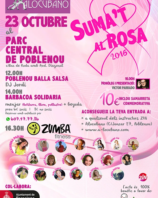 Cartell Suma't al Rosa. Font: Associació de ball Alocubano