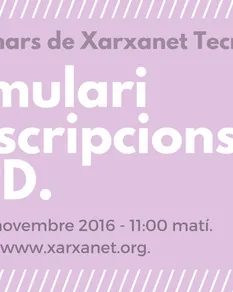 Webinar sobre Formularis d'Inscripcions i llei LOPD