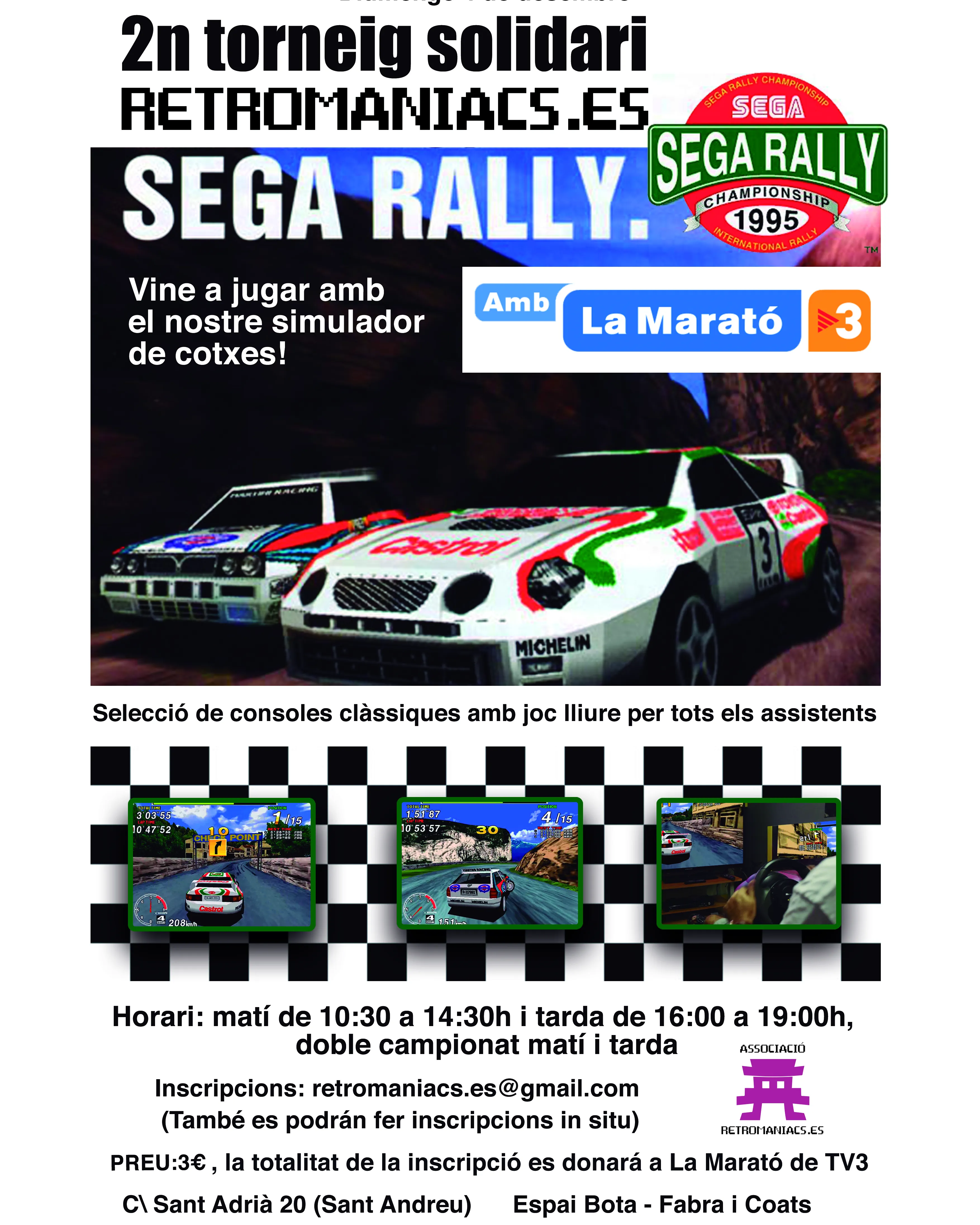 Cartell Torneig Solidari. Font: Associació Retromaniacs