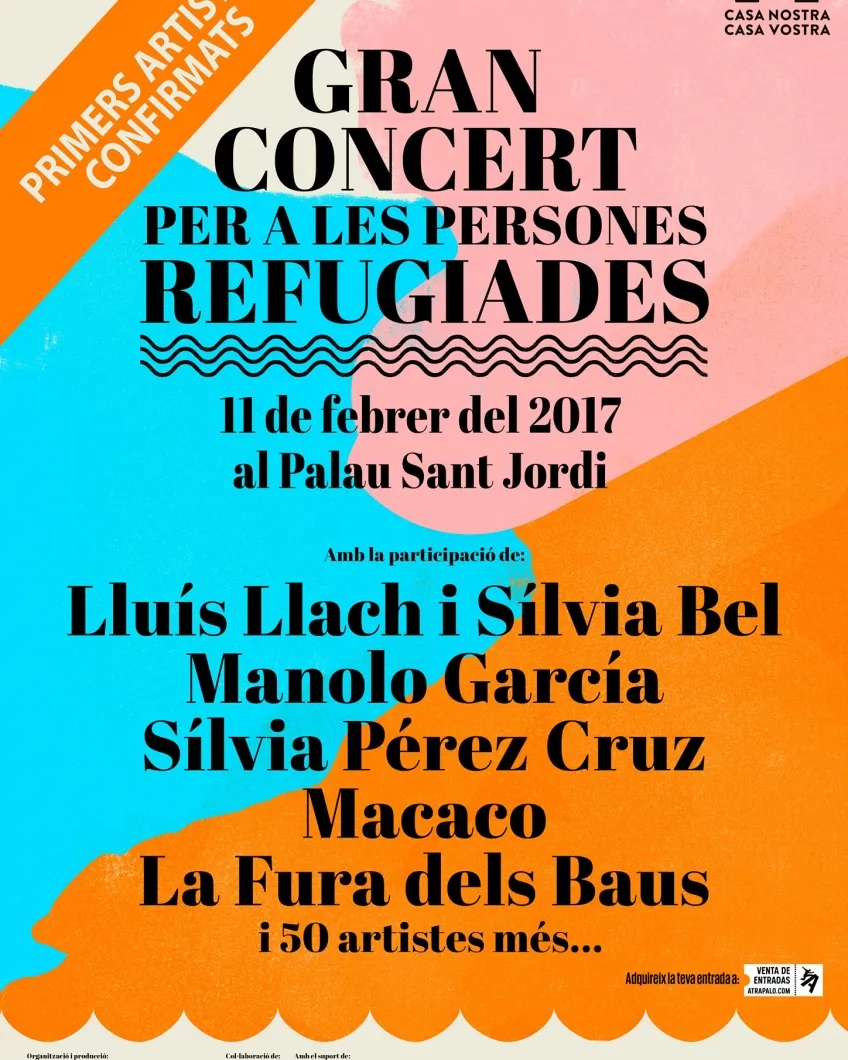 El cartell amb els primers artistes confirmats. Font: Casa nostra, casa vostra
