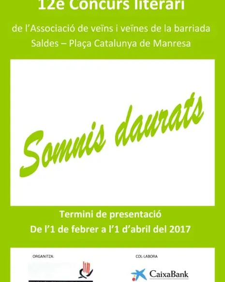 12è Concurs literari "Somnis daurats"