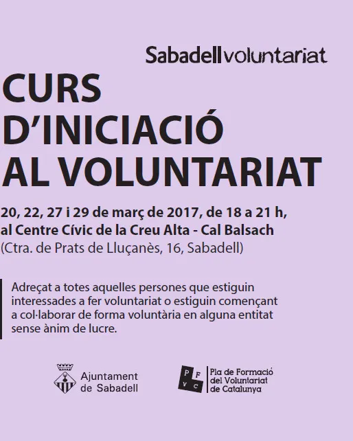 Curs d'Iniciació al Voluntariat