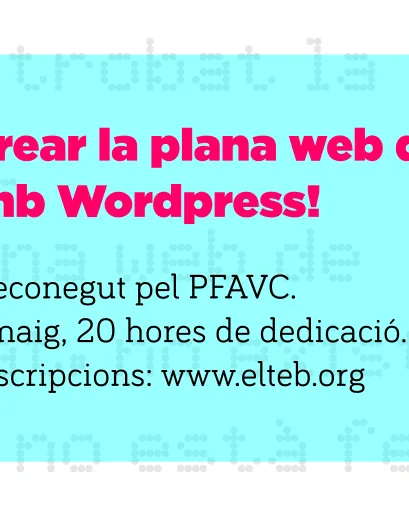 Curs: Crea la plana web de la teva entitat amb WordPress