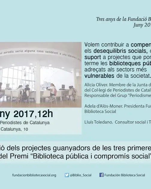 3r. aniversari Fundació Biblioteca Social