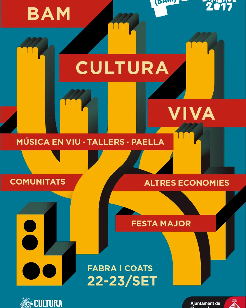 Cartell BAM – Cultura Viva 2017. Font: Ajuntament de Barcelona