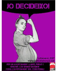 Cartell de la campanya "Jo decideixo" a favor del dret a l'avortament. Font: Ca la Dona