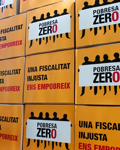 La fiscalitat justa és una de le lluites per aconseguir l'erradicació de la pobresa