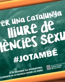 El 25 de novembre és el Dia Internacional per a l’Eliminació de la Violència contra la Dona. Font: Institut Català de les Dones