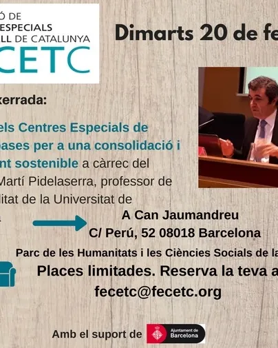 Cartell informatiu de la xerrada de FECETC