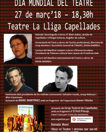 Cartell del Dia Mundial del Teatre 2018