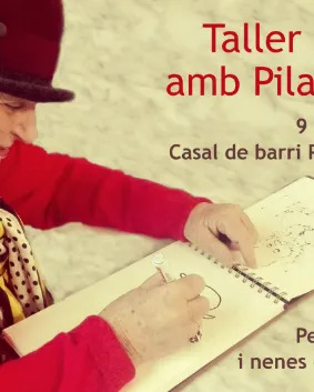 Taller de dibuix amb Pilarín Bayés. Font: Fundació Comtal