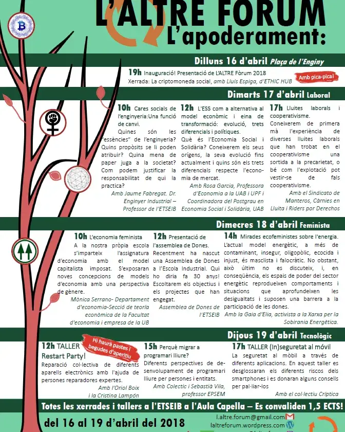 Programa de l'ALTRE Fòrum 2018