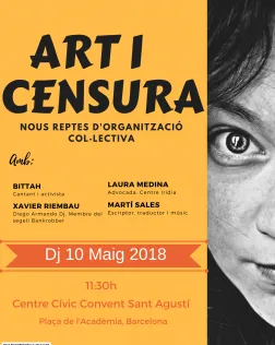 Cartell 'Art i Censura. Nous reptes d'Organització Col·lectiva'