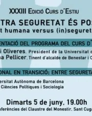Presentació XXXIII edició del Curs d'Estiu de la Unipau