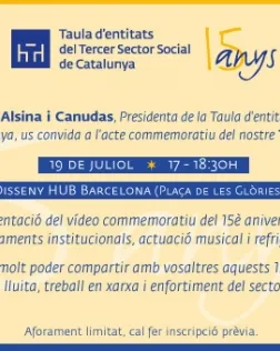 15è aniversari de la Taula d'entitats del Tercer Sector Social de Catalunya