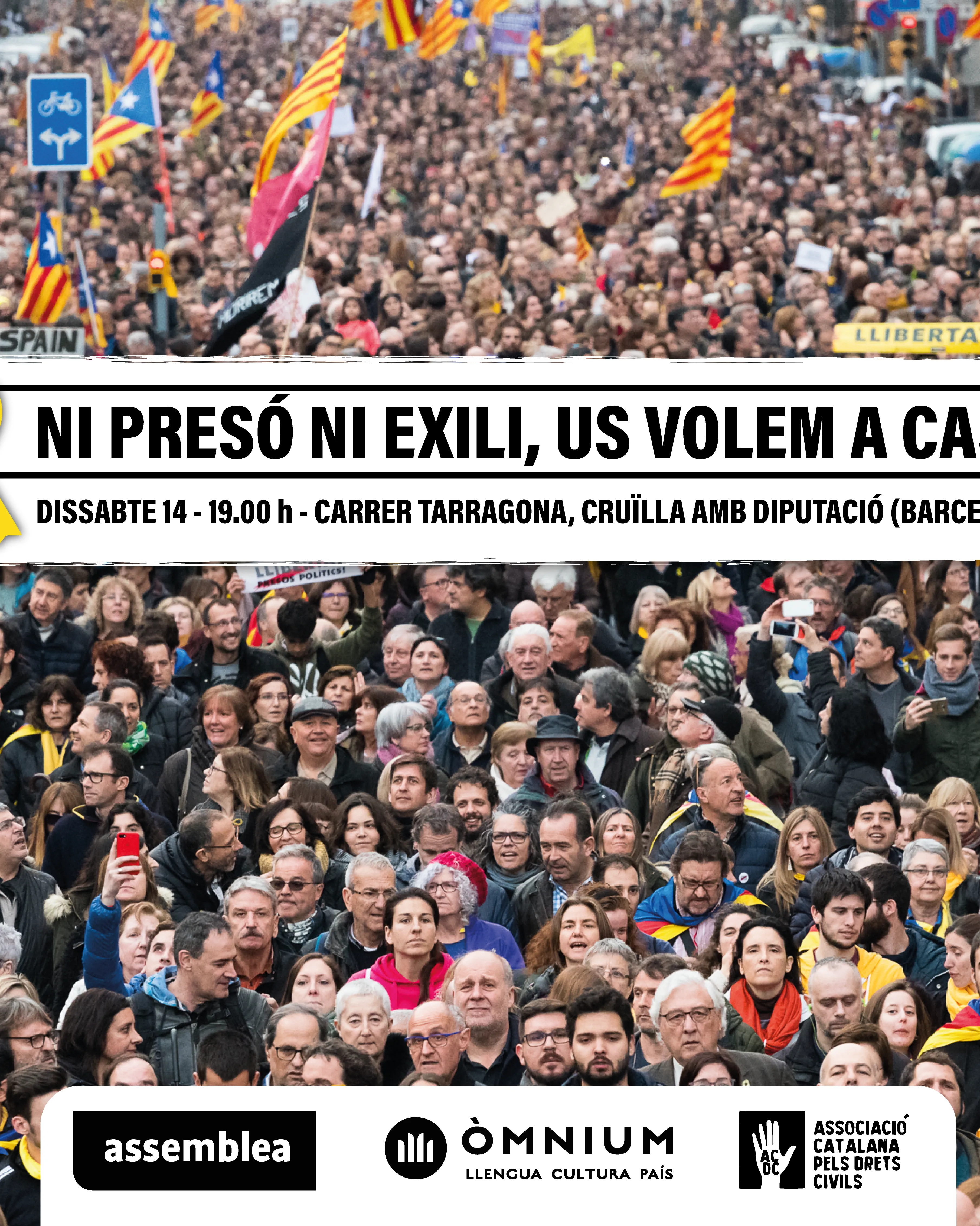 Manifestació ‘Ni presó ni exili, us volem a casa’