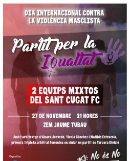 Ainara Acevedo, Ylenia Sànchez i Matilde Estevesta seran les encarregades d’arbitrar el partit. Font: Club Sant Cugat FC.  