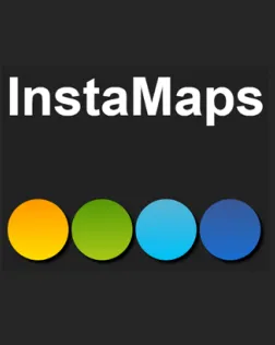 Logotip de Instamaps. Instamaps és una plataforma per crear i visualitzar mapes. 