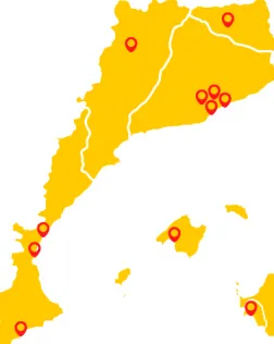 mapa amb els punts dels dinars