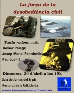 Xerrada sobre a desobediència civil a Lleida.