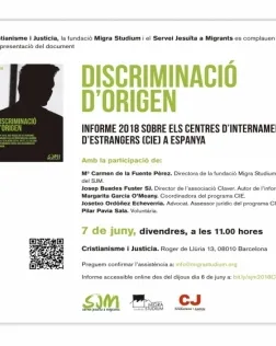 Presentació de l’informe ‘Discriminació d’origen. Informe CIE 2018’