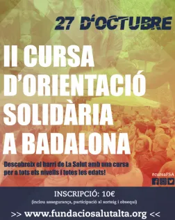La cursa solidària se celebrarà al barri de La Salut, a Badalona. Font: Fundació Salut Alta