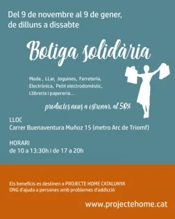 Botiga solidària de Projecte Home. Font: Projecte Home