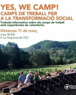 L’objectiu de la xerrada és informar sobre aquests voluntariats a través de persones voluntàries que compartiran les seves experiències i aprenentatges. Font: SCI.