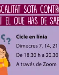 Cartell de cicle formatiu: 'Fiscalitat sota control: tot el que has de saber!'