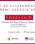 Cartell Acte lliurament Premi Aspàsia 2020. Font: DDiPAS