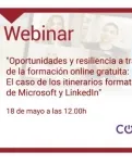 Webinar: Oportunitats i resiliència a través de les formacions online gratuïtes